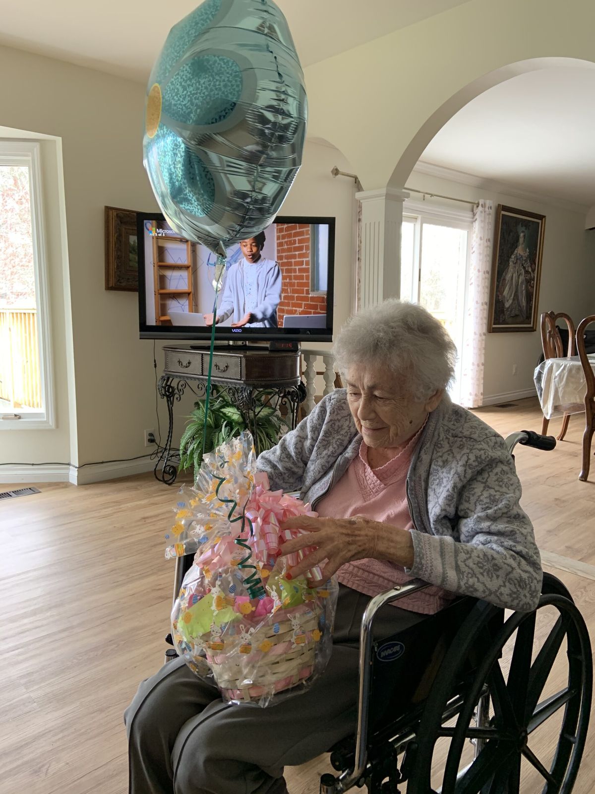 A celebration moment with a patient