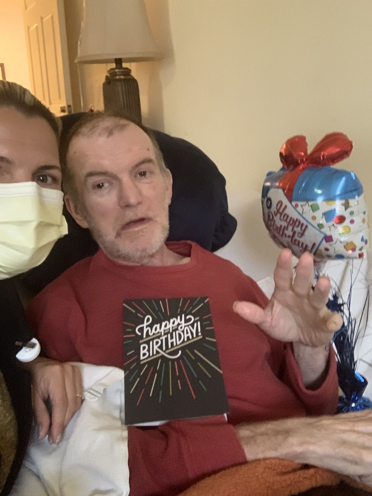 A celebration moment with a patient