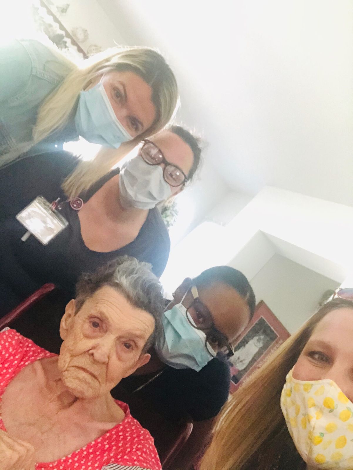 A celebration moment with a patient